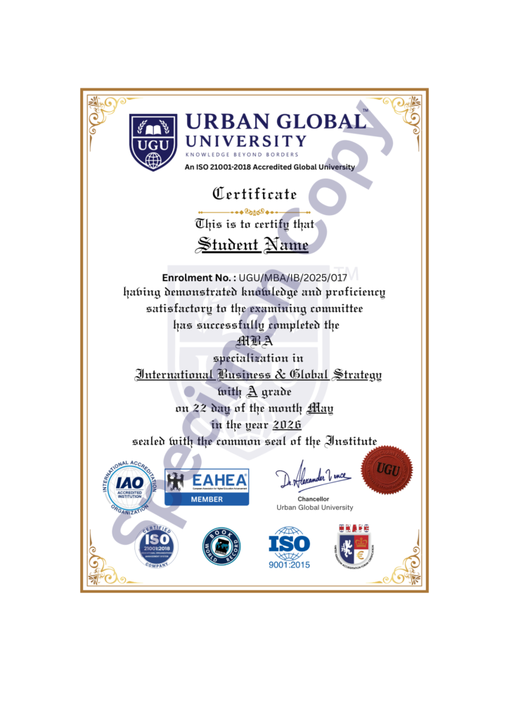 UGU MBA certificate