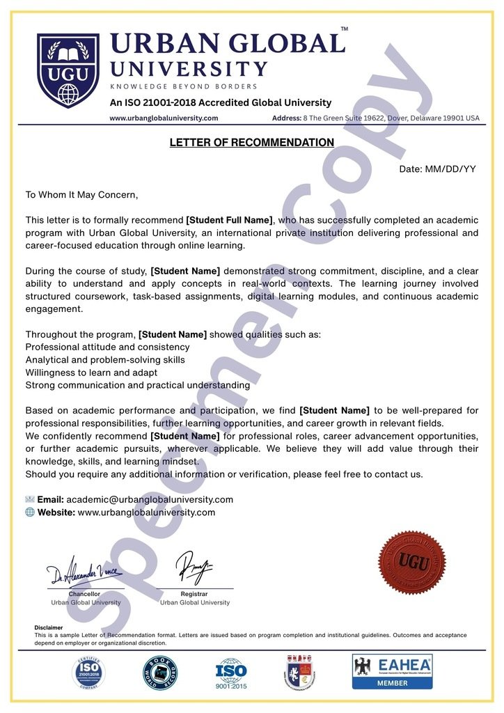 Letter of recommendation sample